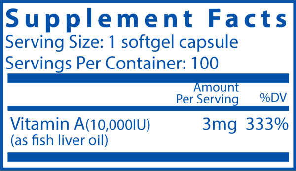 Vitamin A 3 mg 100 gels - Image 3