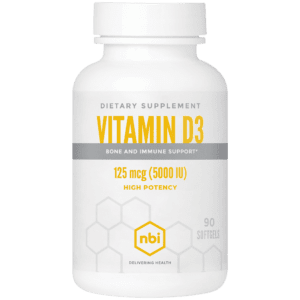 Vitamin D3 125 mcg (5000 IU) 90 softgels