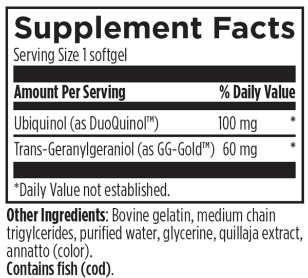 coQnol 100 SupplimentFacts