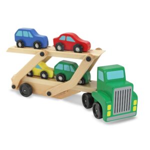 Car Carrier Truck & Cars Wooden Toy Set