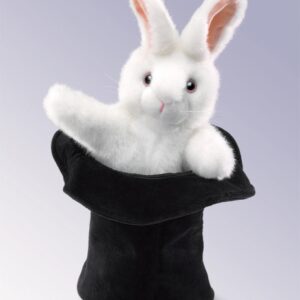 Rabbit In Hat Puppet – Folkmanis