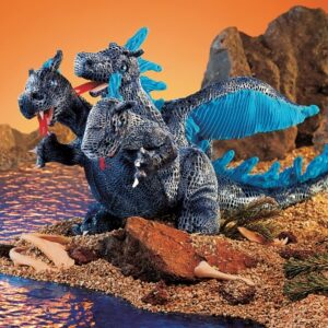 Blue Three-headed Dragon Puppet – Folkmanis