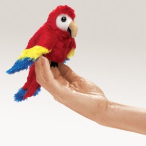 Mini Scarlet Macaw Finger Puppet – Folkmanis