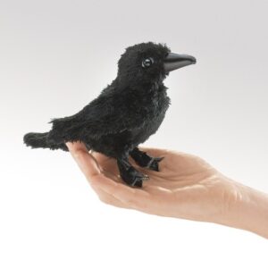 Mini Raven Finger Puppet – Folkmanis