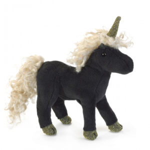 Mini Black Unicorn Finger Puppet – Folkmanis