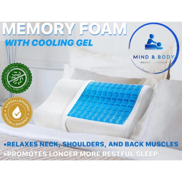 Memory Foam Contour Pillow with Cooling Gel